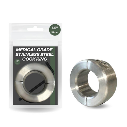 1.5" Thick Medical Grade Stainless Steel Cock Rings