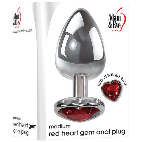 Medium Red Heart Gem Butt Plug