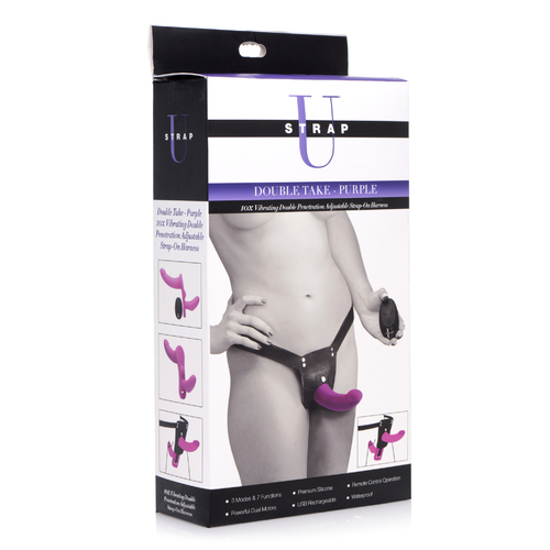 Double Take Vibrating Strap On