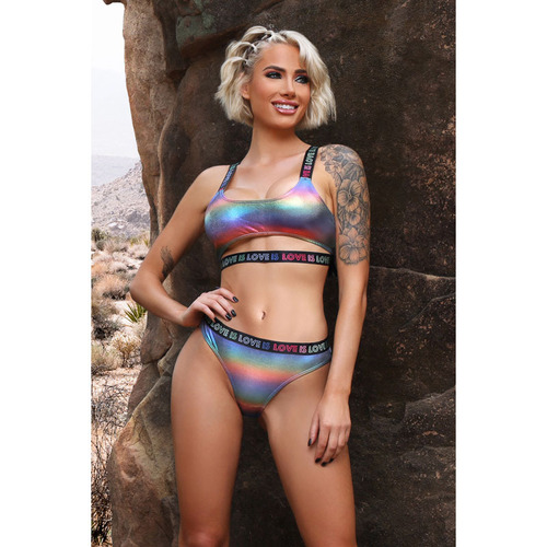 Vibes Love is Love Crop Top/Panty S/M