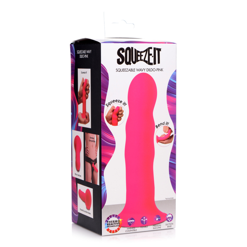 7" Squeezable Wavy Dildo