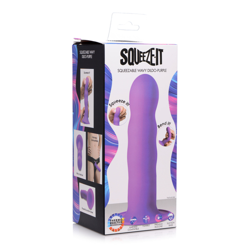 7" Squeezable Wavy Dildo