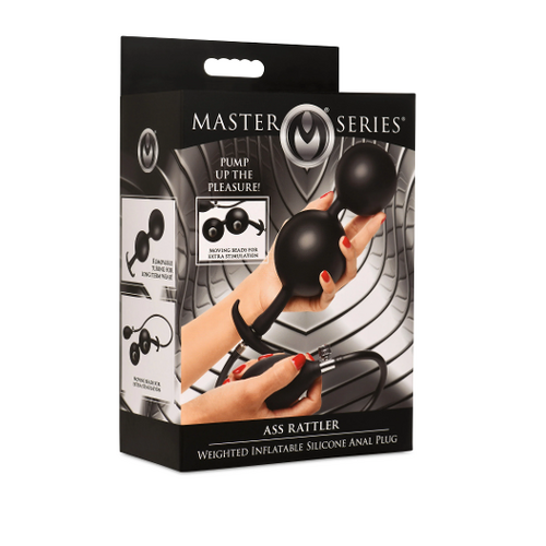 Master Series Ass Rattler Weighted Inflatable Silicone Anal Plug