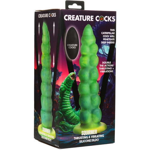 Creature Cocks Squirmer Green 22.3 cm USB Rechargeable Thrusting Fantasy Dildo