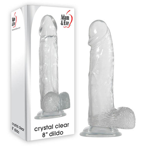 Adam & Eve Crystal Clear 8'' Dildo Clear 20.3 cm (8'') Dong