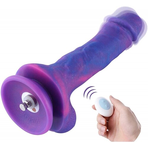 8" Vibrating Silicone Kliclock Cock + Balls