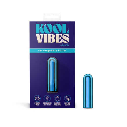 Kool Vibes - Rechargeable Mini Bullet - Blueberry Blueberry 6.4 cm USB Rechargeable Bullet