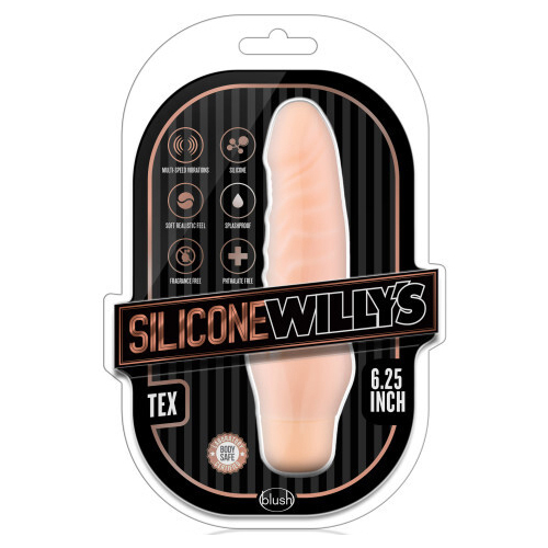 6" Vibrating Silicone Cock