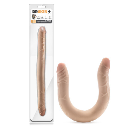 Dr. Skin Plus 16.5'' Posable Double Dong Flesh 42 cm Double Dong