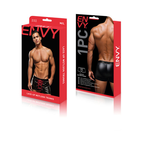 Envy Lace-Up Wetlook Trunks M/L