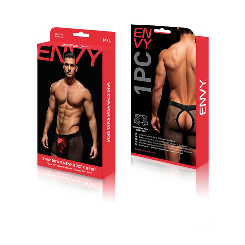 Envy Snap Down Mesh Boxer Brief M/L