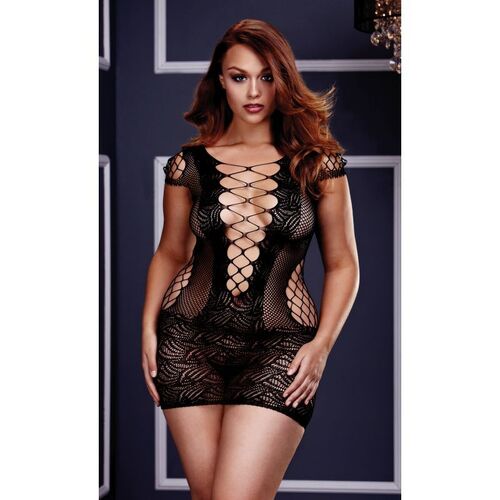 Corset Front Lace Mini Dress Q 