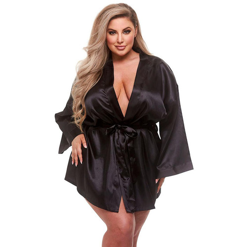 Baci All Satin Robe Q