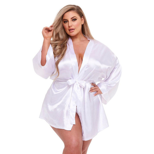 Baci All Satin Robe Q