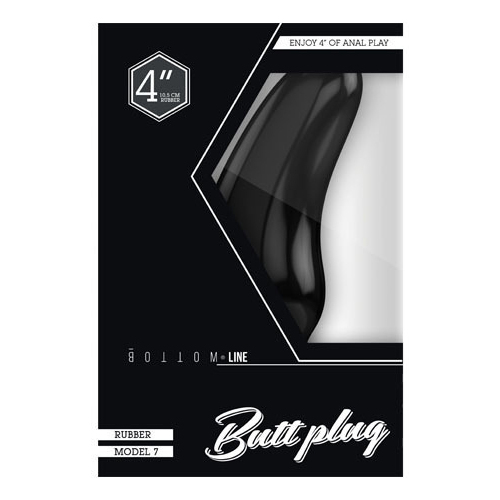 Bottom Line 4" Butt Plug Model 7 Rubber