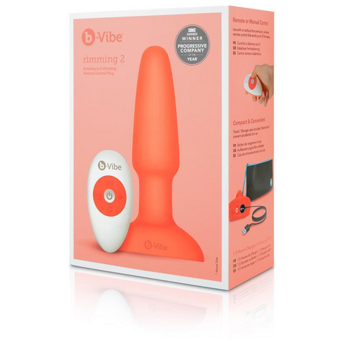 b-Vibe USB Rechargeable Rimming 2 Plug Orange