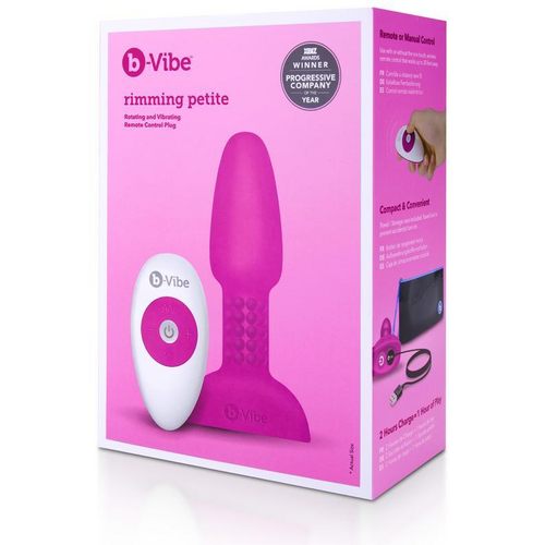 b-Vibe USB Rechargeable Petite Rimming Plug Fuchsia