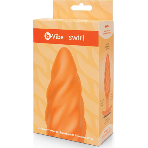 Swirl Textured Vibrating Butt Plug