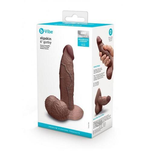 6" Slipskin Thick Silicone Cock