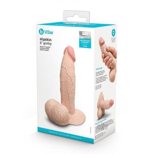 6" Slipskin Thick Silicone Cock