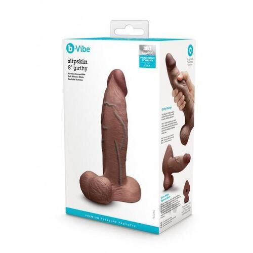 8" Slipskin Thick Silicone Cock