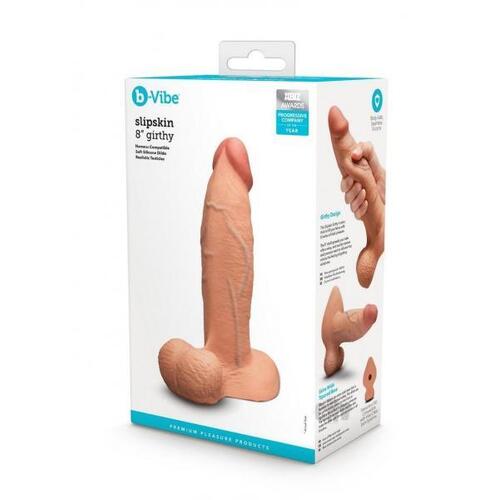 8" Slipskin Thick Silicone Cock