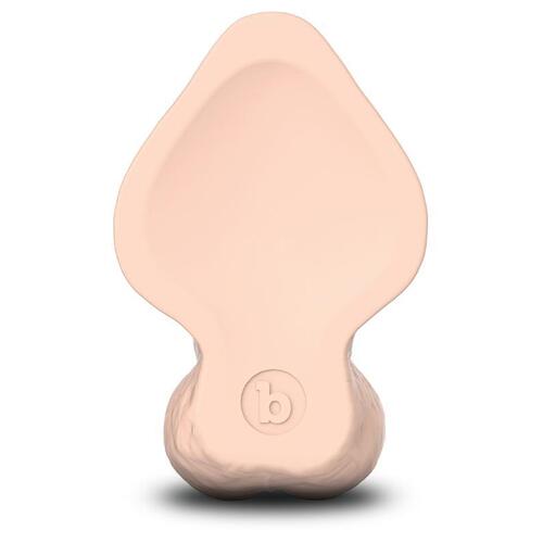 b - Vibe Slipskin Realistic Silicone Dildo - 6.5 in. Curved Cream