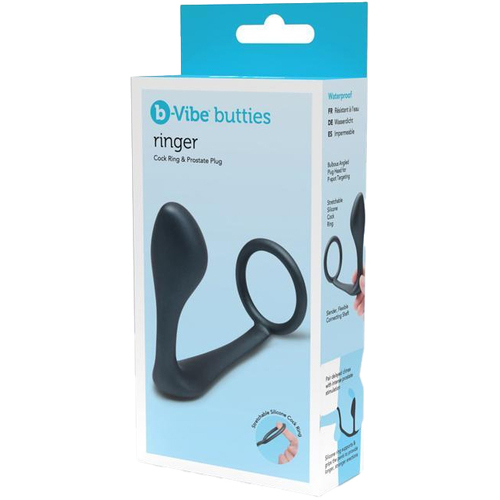 b-Vibe Butties Ringer Cock Ring and Plug