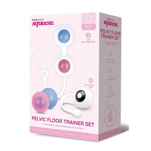 Bodywand Squeeze Pelvic Floor Trainer Set USB Rechargeable Weighted Vibrating Kegel Set