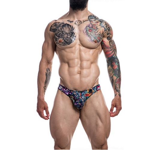 Cut For Men  Low Rise Bikini Brief Tattoo X Large