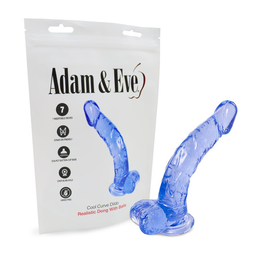 Adam & Eve Cool Curve Jelly Dong Clear 21.6 cm Dong