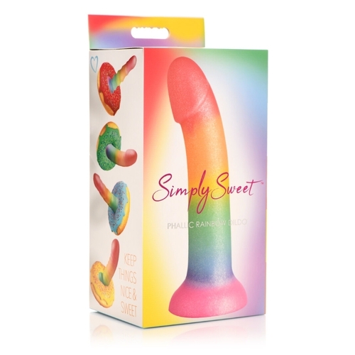 SIMPLY SWEET 6.5" PHALLIC RAINBOW DILDO