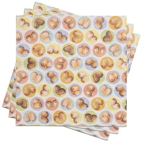 Dirty Napkins: Mini-Boob Style Napkins (8 X Pack)