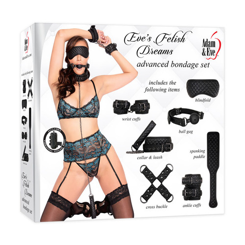 Adam & Eve Fetish Dreams Advanced Bondage Set 7 Piece Bondage Set