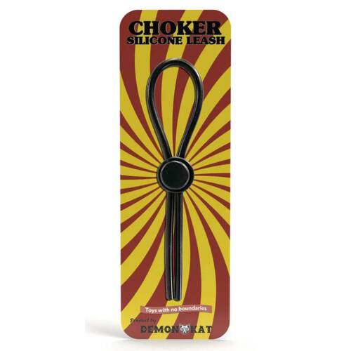 Silicone Choker Leash Black