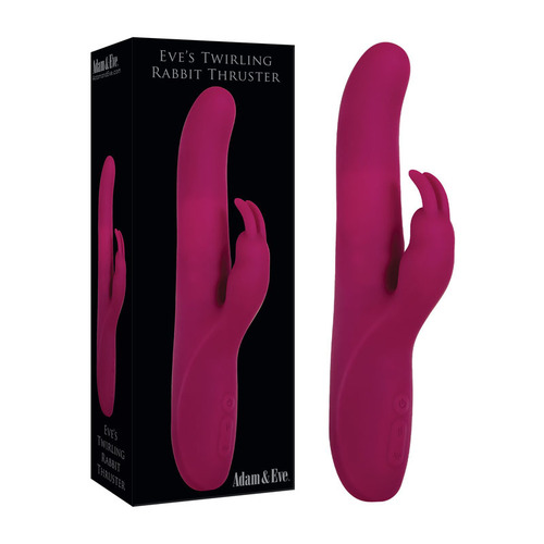 Adam & Eve Eve's Twirling Rabbit Thruster Purple 24.1 cm USB Rechargeable Thrusting Rabbit Vibrator