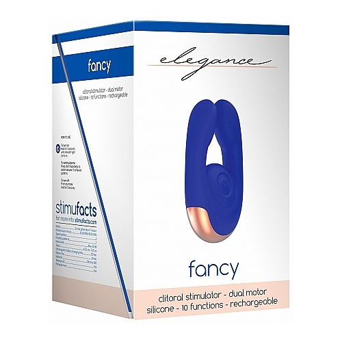 Elegance Dual Motor Clitoral Stimulator Fancy Blue