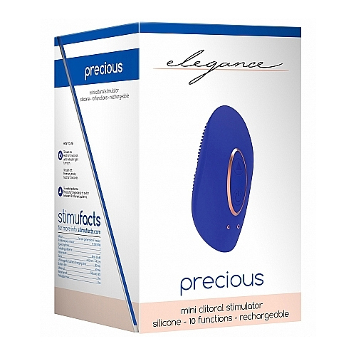 Elegance Mini Rechargeable Clitoral Stimulator Precious Blue