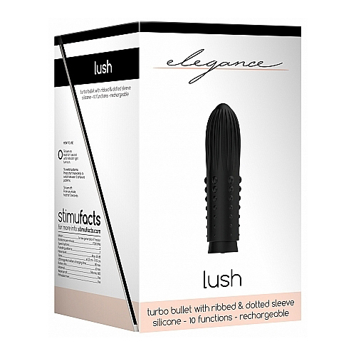 Elegance Turbo Rechargeable Bullet Lush Black