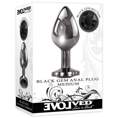 Medium Black Gem Butt Plug