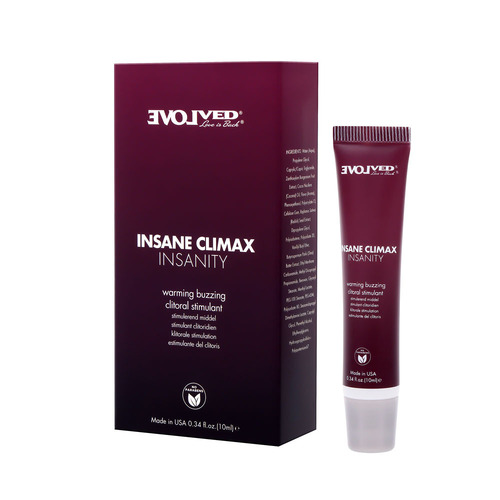 Evolved INSANE CLIMAX - INSANITY Warming Buzzing Clitoral Stimulation Gel - 10 ml