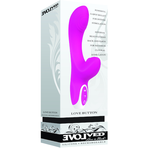 8" Love Button Rabbit Vibrator