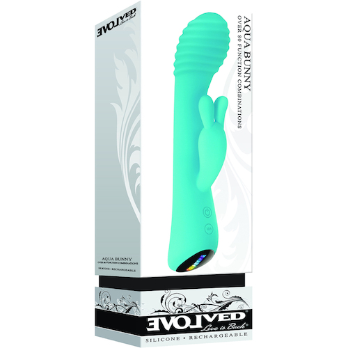 8" Aqua Bunny  Rabbit Vibrator