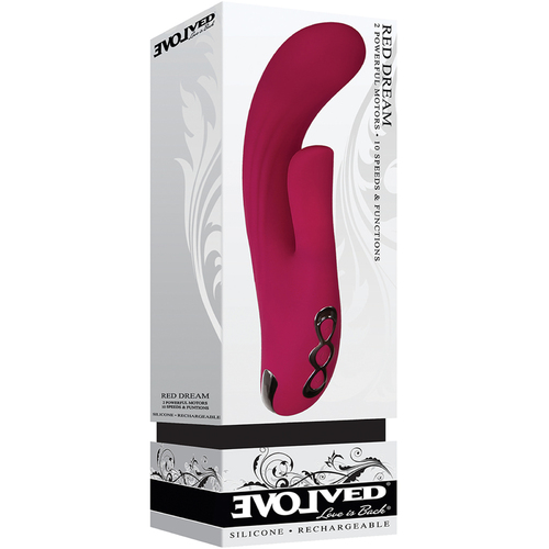 8" Red Dream Rabbit Vibrator