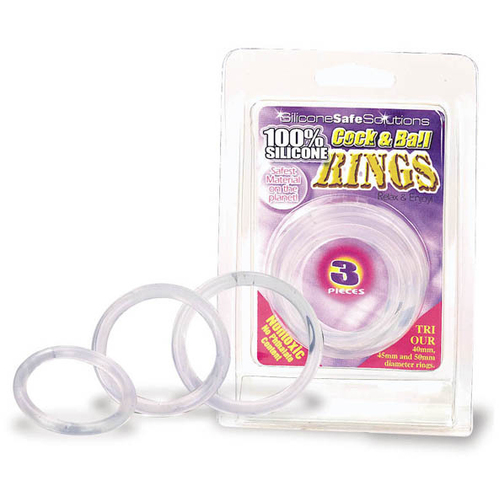 Silicone Cock Rings x3