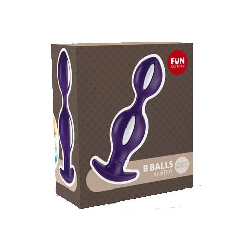 B Balls Ribbbed Butt Plug