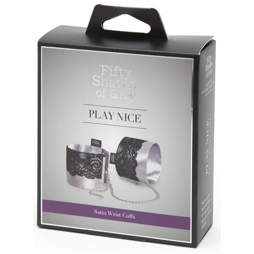 Play Nice Satin and Lace Wrist Cuffs