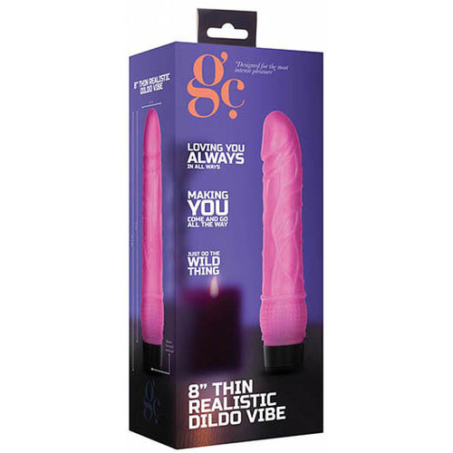 8" Thin Realistic Vibrating Cock