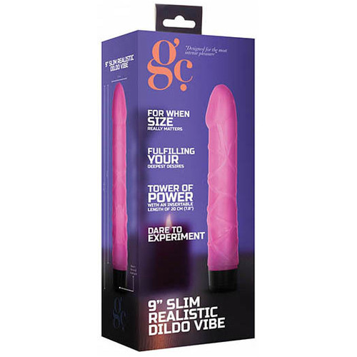 9" Slim Realistic Vibrating Cock