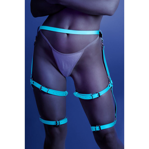 Glow Buckle up Leg Harness Glow in Dark  OS